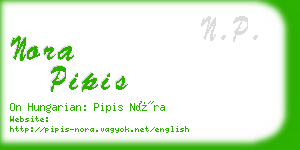 nora pipis business card